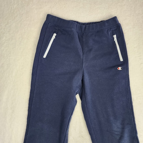 Champion Mens Small Colorblock Fleece Nylon Jogger Sweatpants Navy White Red - Picture 4 of 14